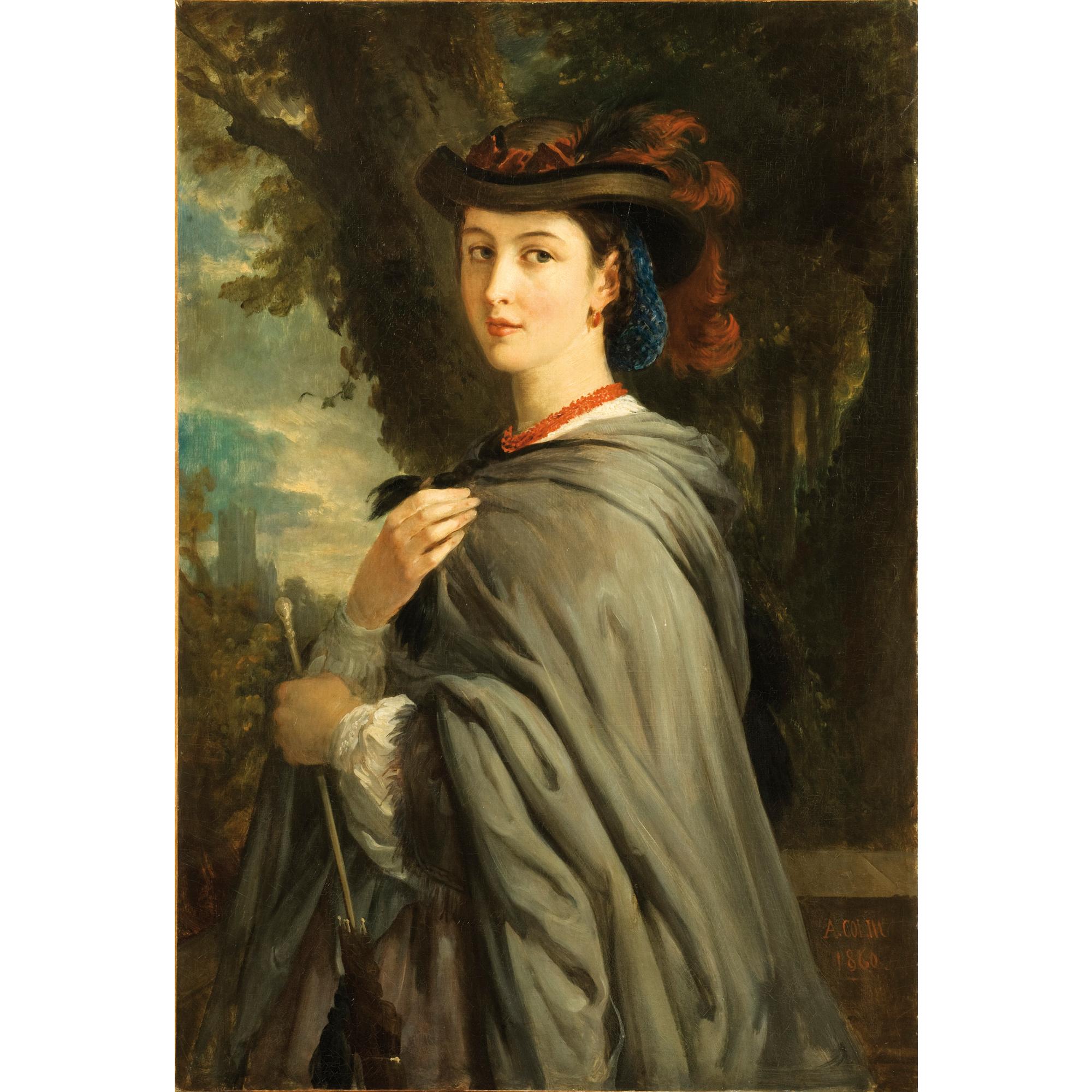 Alexandre Marie Colin - Portrait De Madame Cavalli