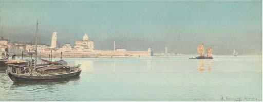 Alexandre Nicolaievich Roussoff - A calm day on the Venetian lagoon