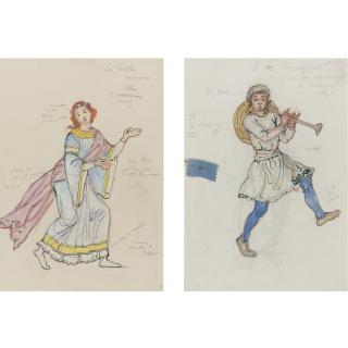Alexandre Nikolaevich Benois - Set Of Three Costume Designs From \
