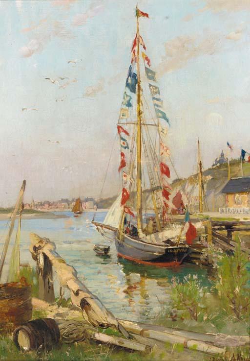 Alexandre Nozal - Un bateau dècoré à Dives