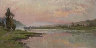 Alexandre Nozal - Watering the horses at dusk