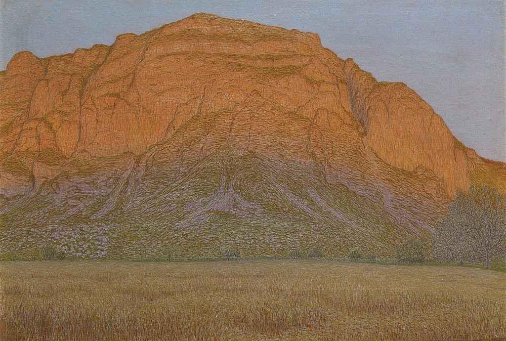 Alexandre Perrier - Coucher de soleil sur le Salève, 1898