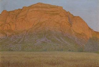 Alexandre Perrier - Coucher de soleil sur le Salève, 1898