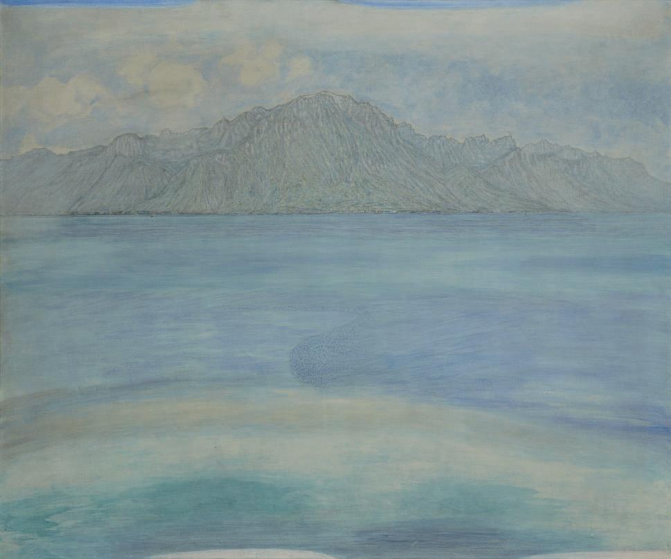 Alexandre Perrier - Grammont, 1919 (verso: Zwei Frauen an Uferlandschaft)