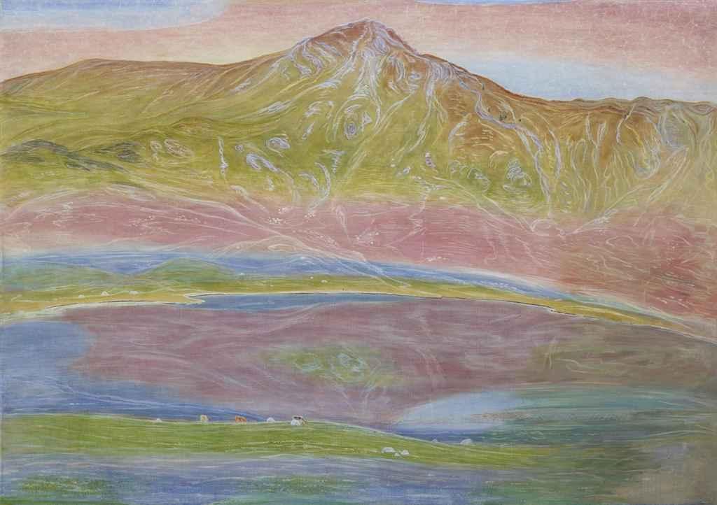 Alexandre Perrier - Lac de Roy, um 1910 (rückseitig: La cueillette des pommes)