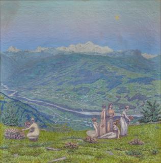 Alexandre Perrier - Mont-Blanc et promeneuses