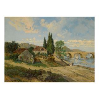 Alexandre René Veron - A Walk Along The River