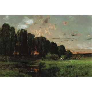 Alexandre-René Véron - Cattle By A River
