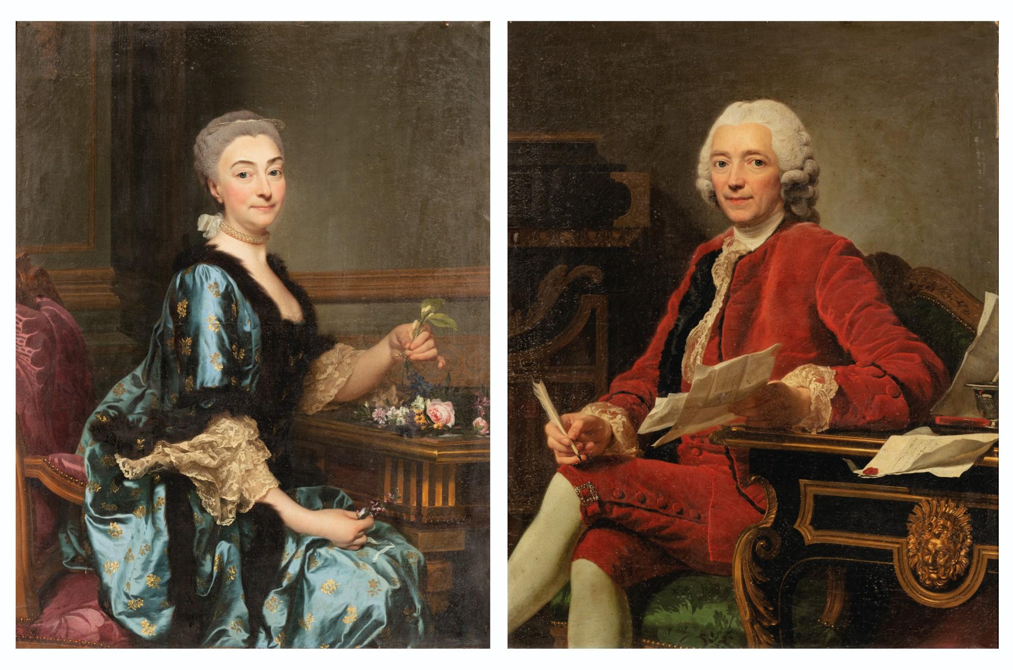 Alexandre Roslin - PORTRAITS OF LOUIS AND OF MARGUERITE DE CONZIÉ (1697-1763 AND 1721-1786)