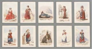Alexandre Segé - Dix Études de Figures En Costume Italien, Dont Cinq Femmes D\'Ischia Et Frosinone, Et Cinq Moines