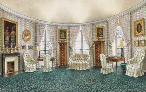 Alexandre Serebriakoff - Vue d\'un salon de Groussay