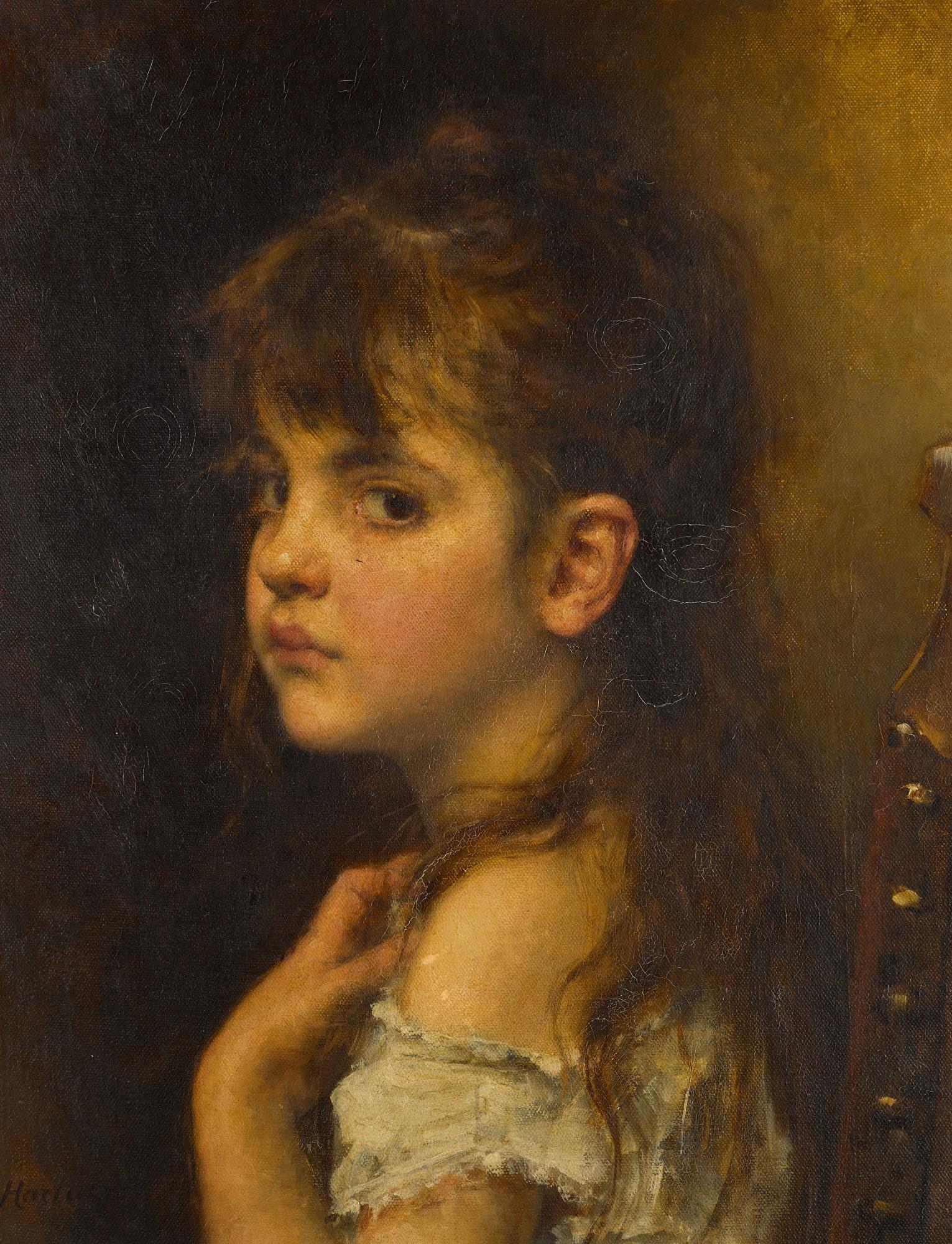 Alexei Alexeevich Harlamoff - Girl Looking Over Her Shoulder