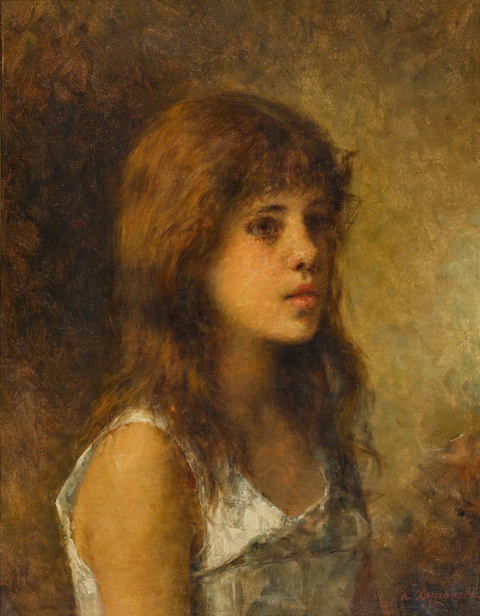 Alexei Alexeevich Harlamoff - Portrait Of A Girl
