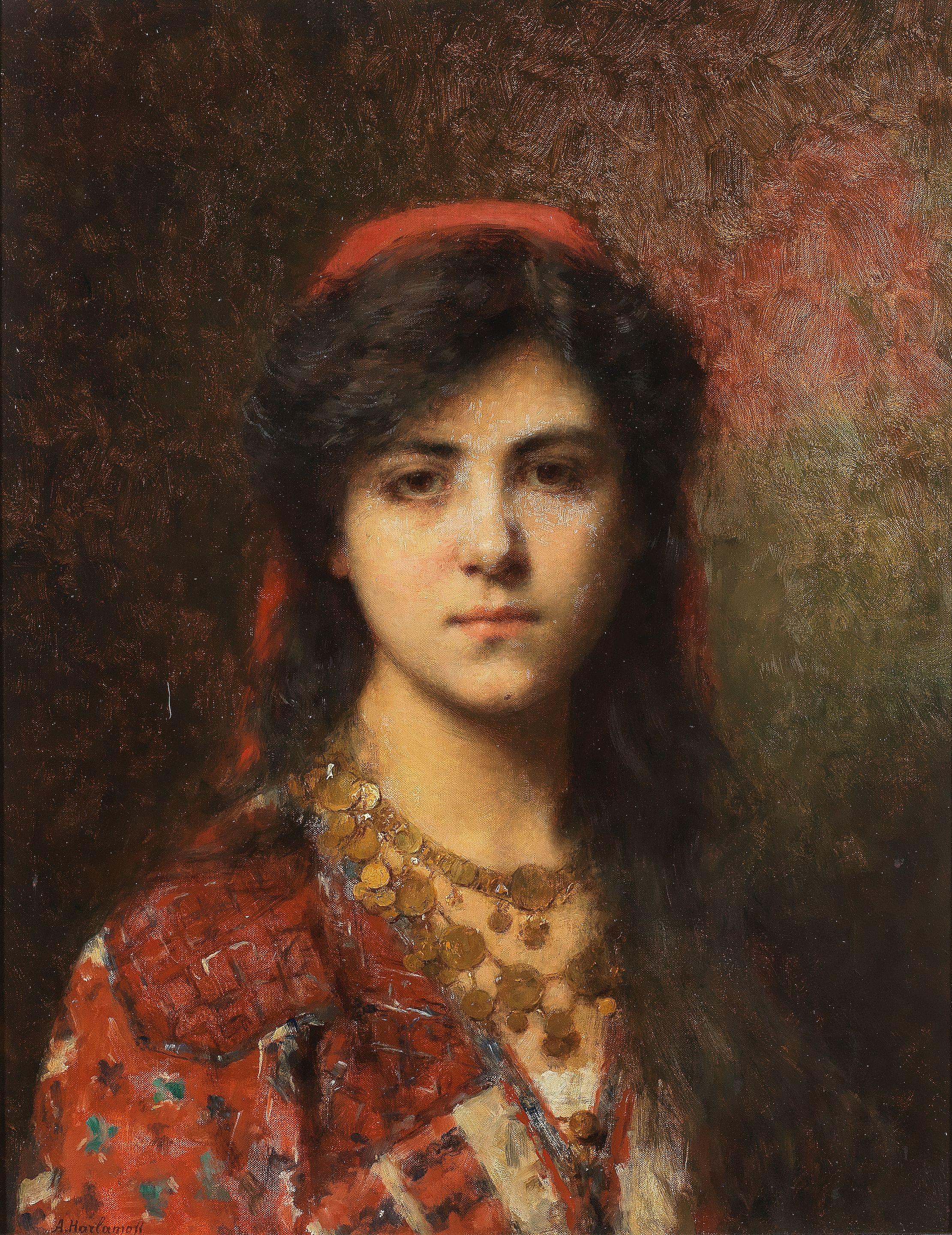 Alexei Alexeevich Harlamoff - Portrait of a young girl
