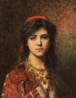Alexei Alexeevich Harlamoff - Portrait of a young girl