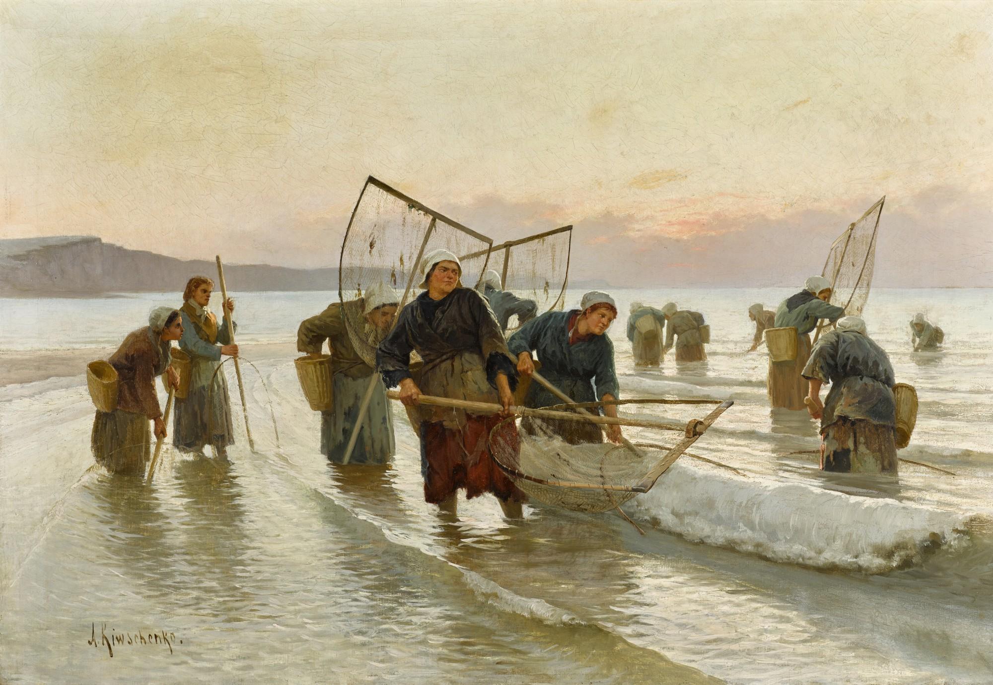 Alexei Danilovich Kivshenko - Prawn Fishing in Normandy