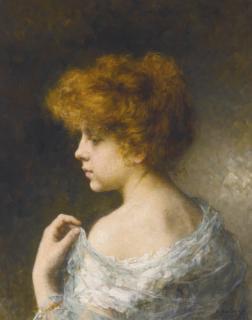 Alexei Harlamoff - Russian Young Girl With Red Hair