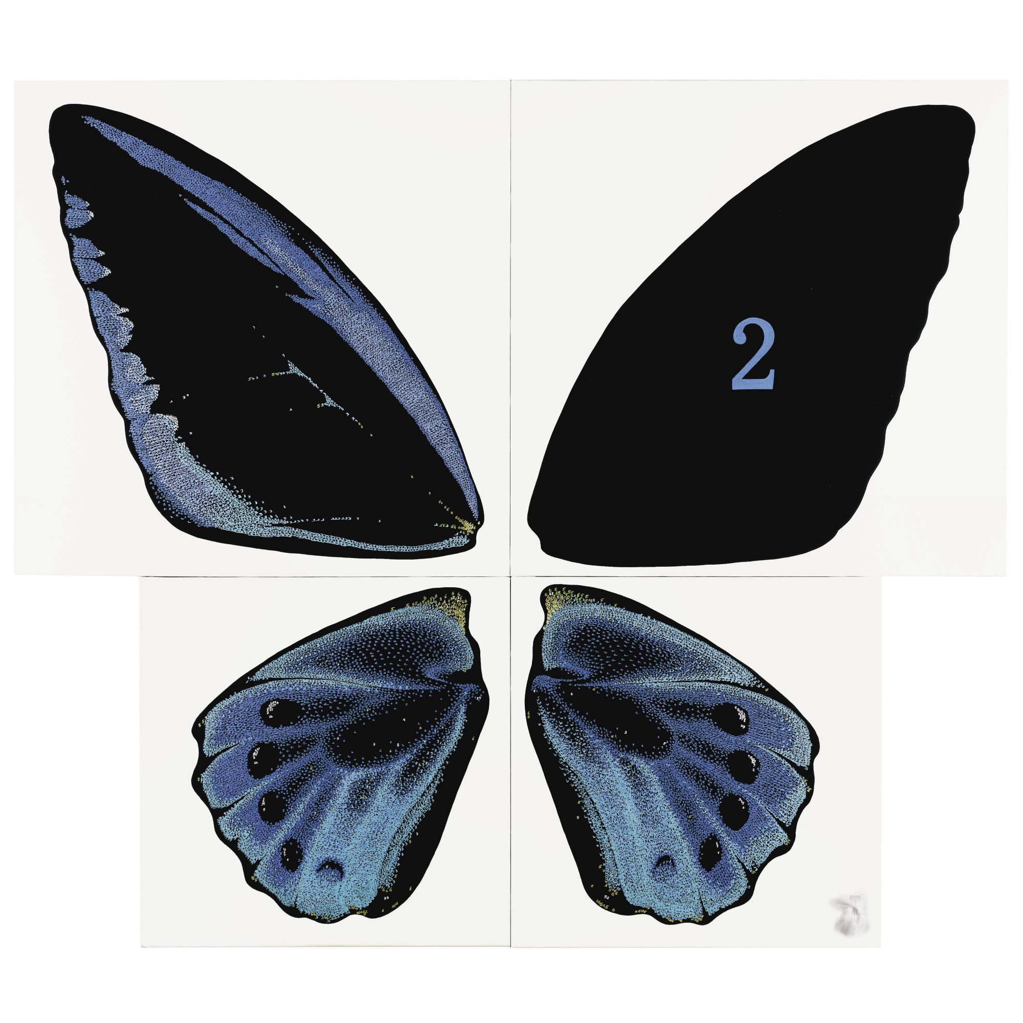 Alexei Kostroma - Blue Butterfly With Black Spots