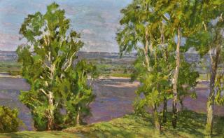 Alexei Mikhailovich Gritsai - Birches On The Banks Of The River Oka
