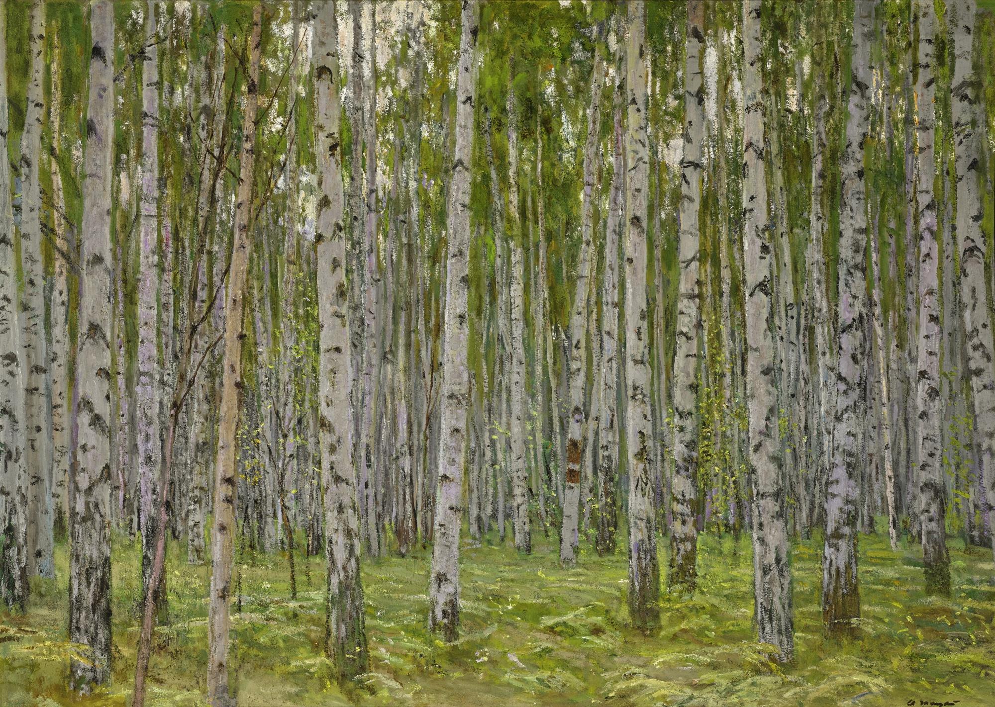 Alexei Mikhailovich Gritsai - Evening In The Birch Grove
