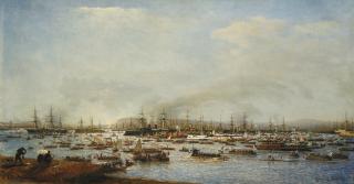 Alexei Petrovich Bogoliubov - The Entrance Of The Russian Fleet Into Toulon Harbour
