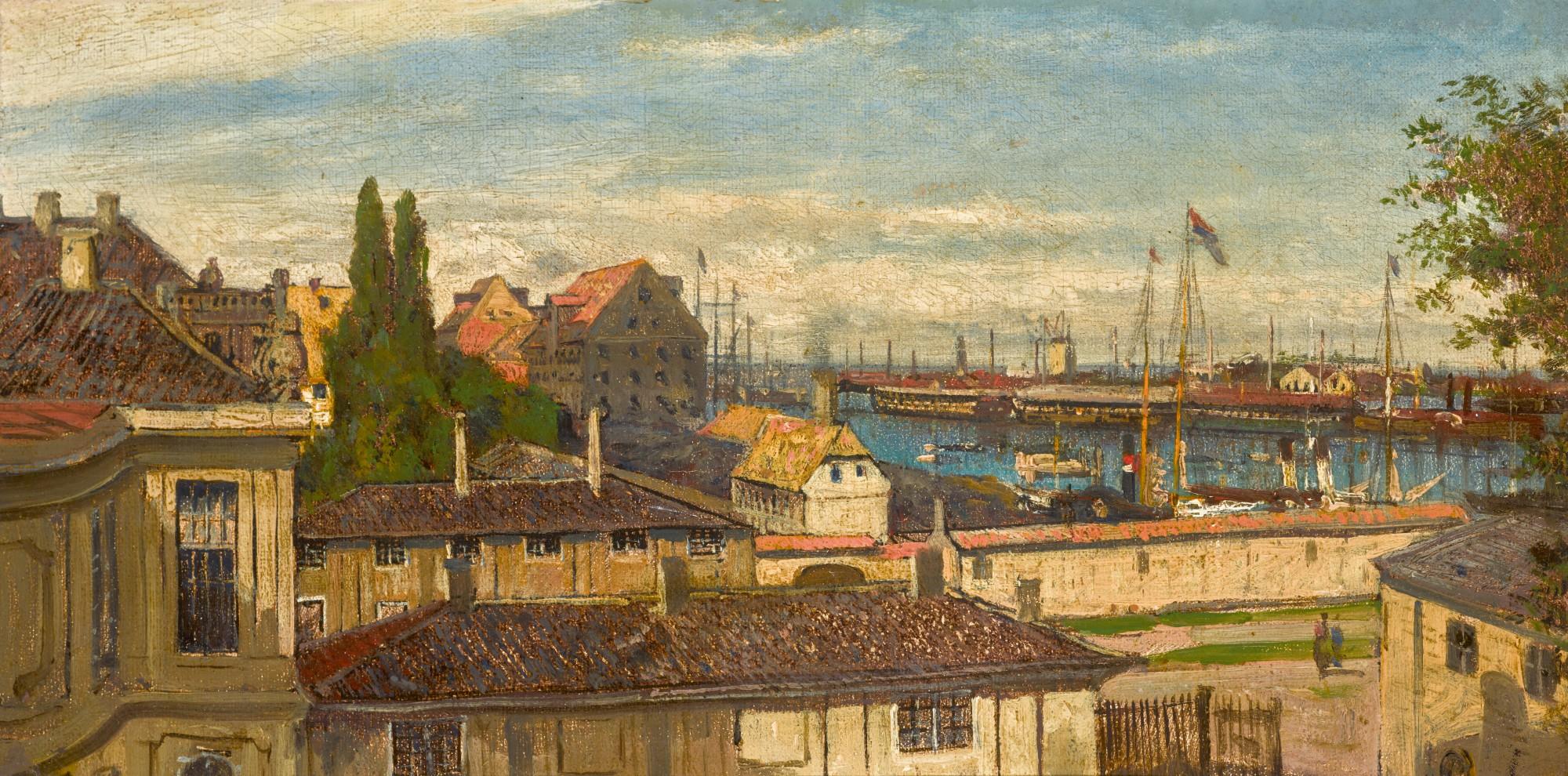 Alexei Petrovich Bogoliubov - View Of The Naval Port At Copenhagen From The Windows Of Amalienborg Palace