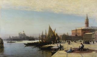 Alexei Petrovich Bogoliubov - View Of Venice With Santa Maria Della Salute In The Background