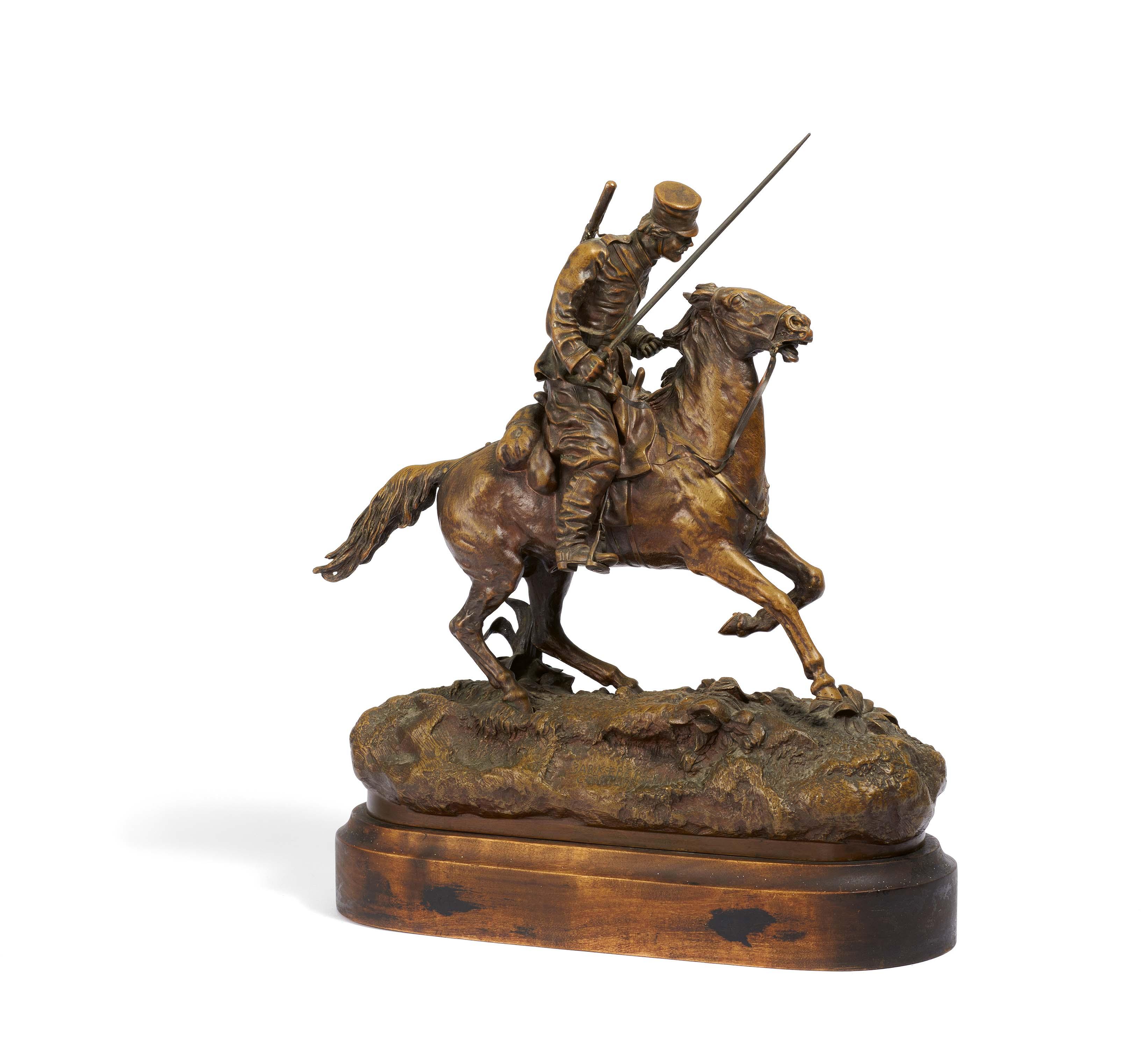 Alexei Petrovich Gratscheff - Reiter mit Speer im Galopp