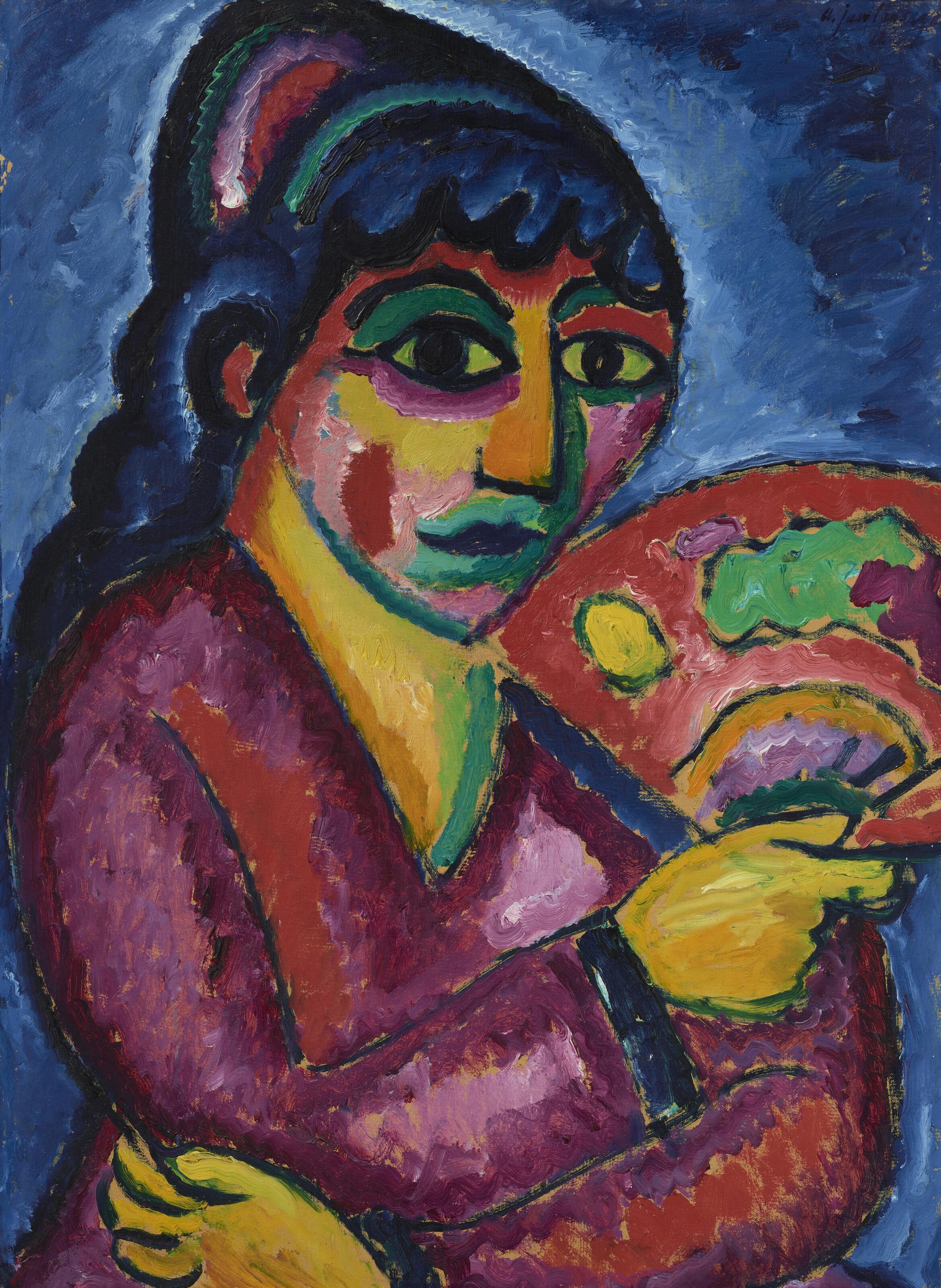 Alexej Von Jawlensky - Frau mit Fächer (Frau aus Turkestan)