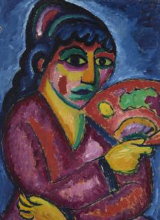 Alexej Von Jawlensky - Frau mit Fächer (Frau aus Turkestan)