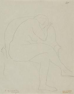 Alexej von Jawlensky - Im Sessel schlafender Akt.