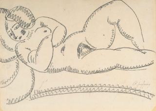 Alexej von Jawlensky - Liegender Akt mit verschränkten Armen