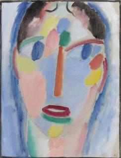 Alexej von Jawlensky - Mystischer Kopf: Kopf in Blau
