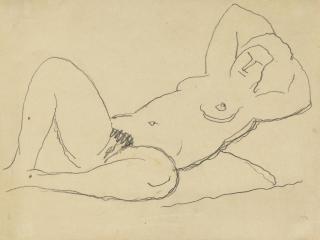 Alexej von Jawlensky - Ohne Titel (Liegender Akt, die Hände hinter dem Kopf verschränkt II)