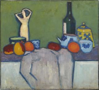 Alexej Von Jawlensky - Stilleben Mit Früchten, Figur Und Flasche (Still-Life With Fruit, Figure And Bottle)