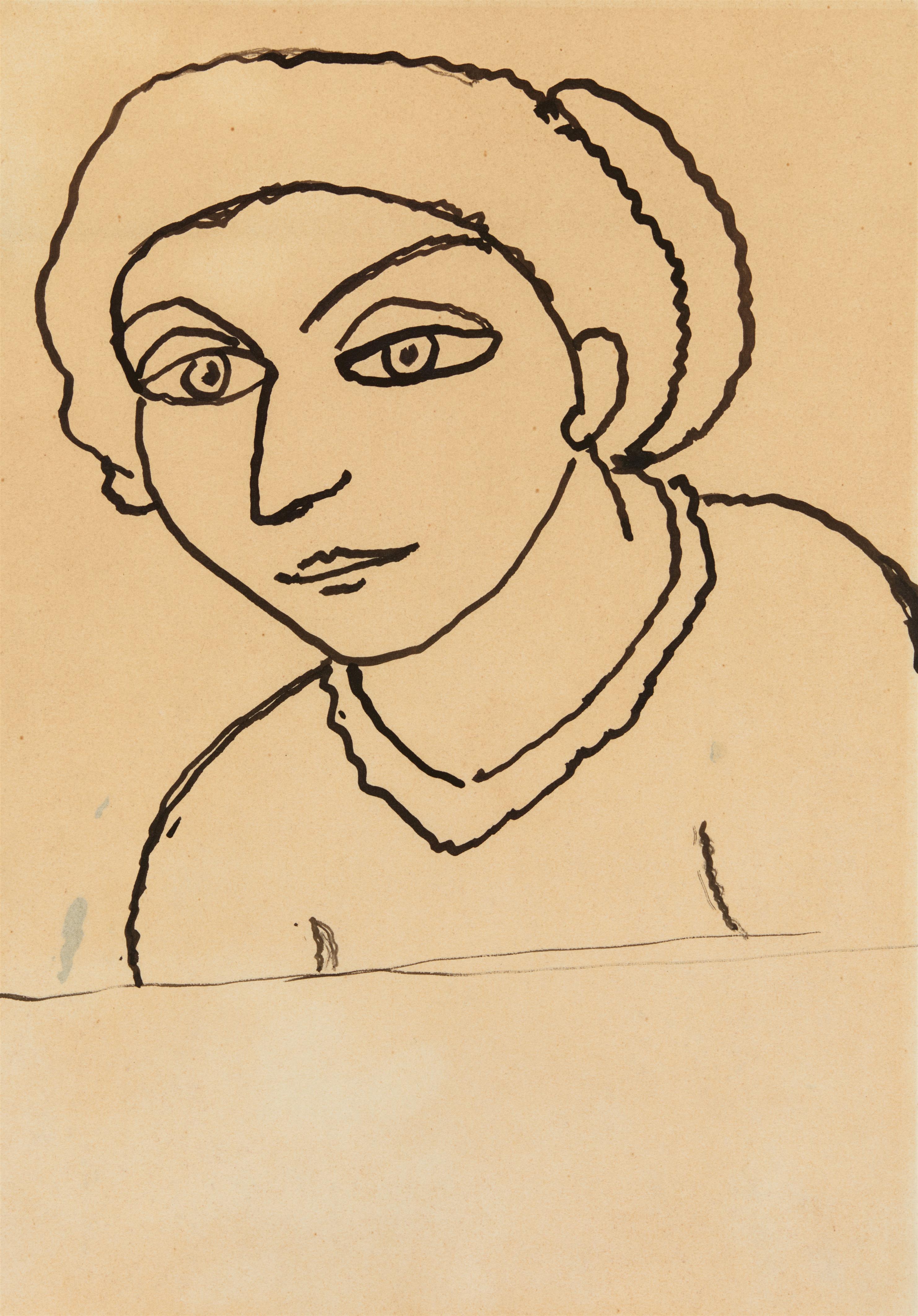 Alexej von Jawlensky - Weiblicher Kopf nach links