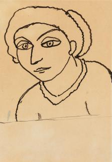 Alexej von Jawlensky - Weiblicher Kopf nach links