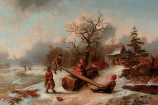 Alexis de Leeuw - Playing in the snow