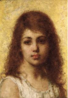 Alexis Harlamoff - Head of a young girl