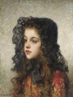Alexis Harlamoff - Portrait of a young girl