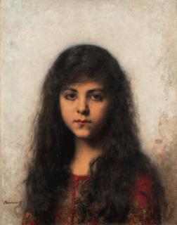 Alexis Harlamoff - Portrait of a young girl