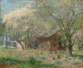 Alexis Jean Fournier - Blossoming Trees on the Farm