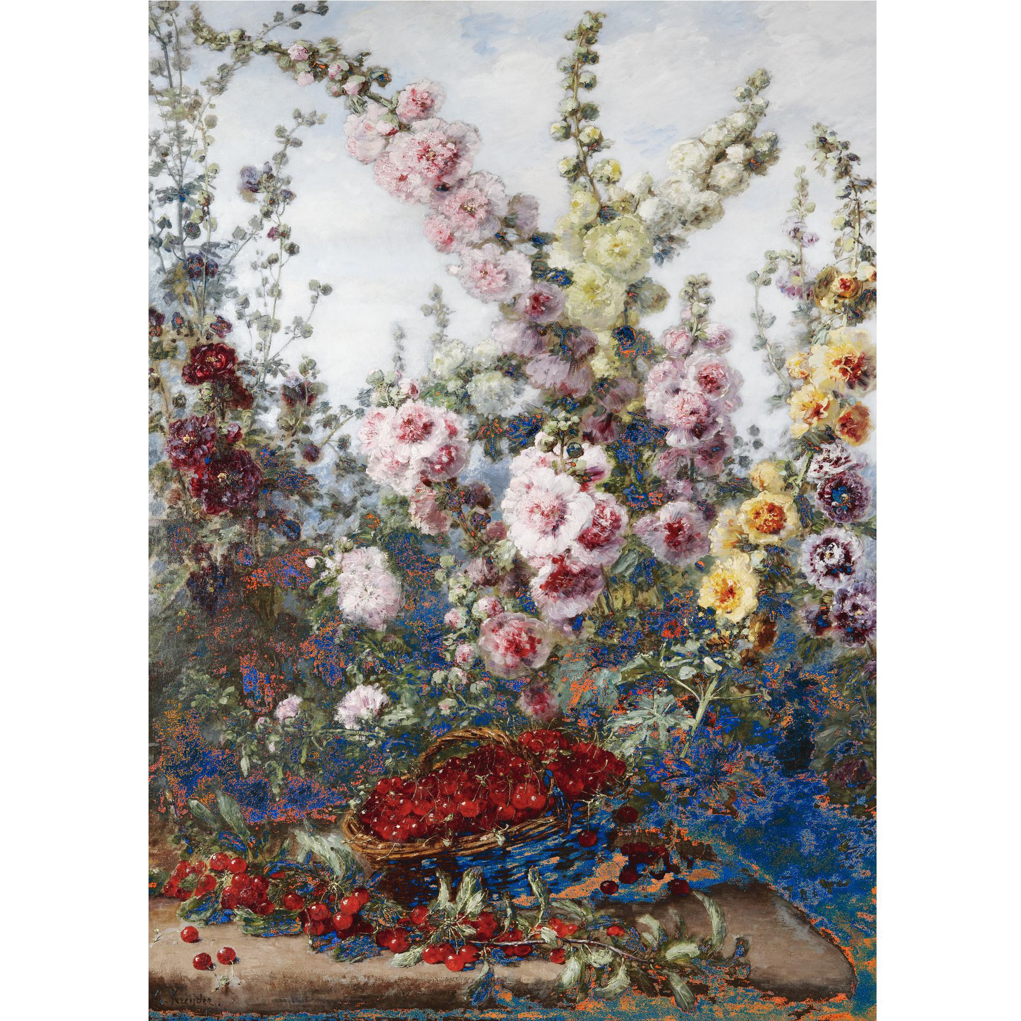 Alexis Kreyder - German Cherries And Hollyhocks