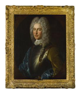Alexis-Simon Belle - Portrait Of Alexander, 4Th Lord Forbes Of Pitsligo (D. 1762), Half Length, Wearing Armour And A Blue Cloak
