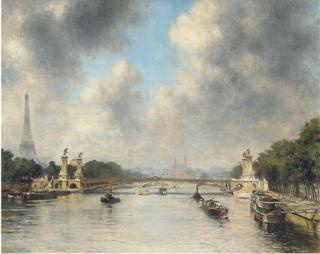 Alexis Vollon - Le Pont Alexandre III et la Tour Eiffel, Paris