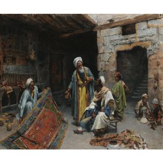Alfons Leopold Mielich - German The Carpet Merchant