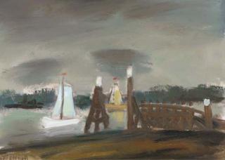 Alfons Vermeir - The river Schelde near Antwerp