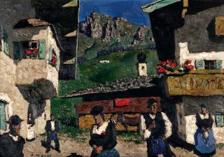 Alfons Walde - „Dorfsommer (Oberndorf i. Tirol)“.