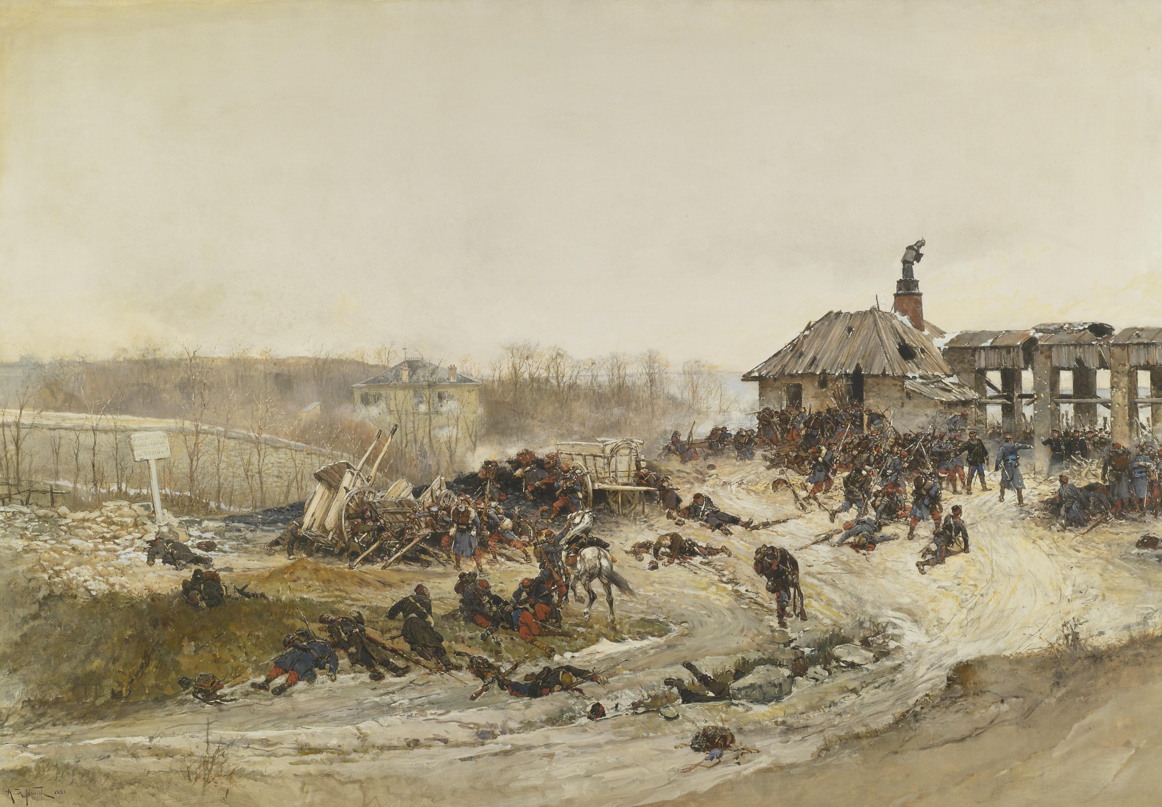 Alfonse Marie De Neuville - Le Four A Chaux: A Study For The Panorama Of The Battle Of Champigny