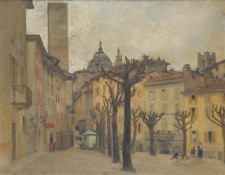 Alfonso Corradi - Piazza di Bergamo Antica\'